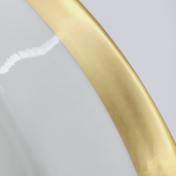 Wedgwood Satine Gold Oval Dish Platter Tray 14 Inch NWT - Picture 3 of 9